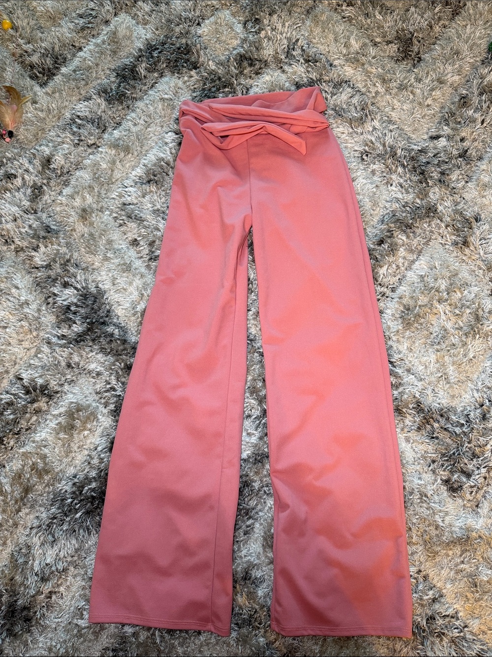 Women’s Tie-Waist Wide Leg Pants - Dusty Pink
